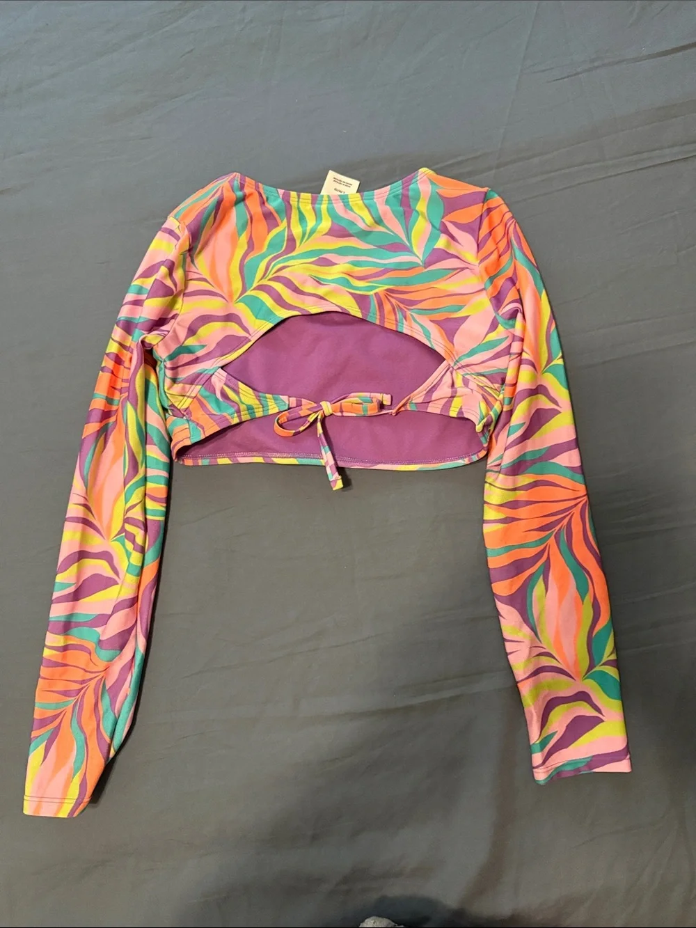 art class Girls Purple Multi-Color Long Sleeve Swim Set